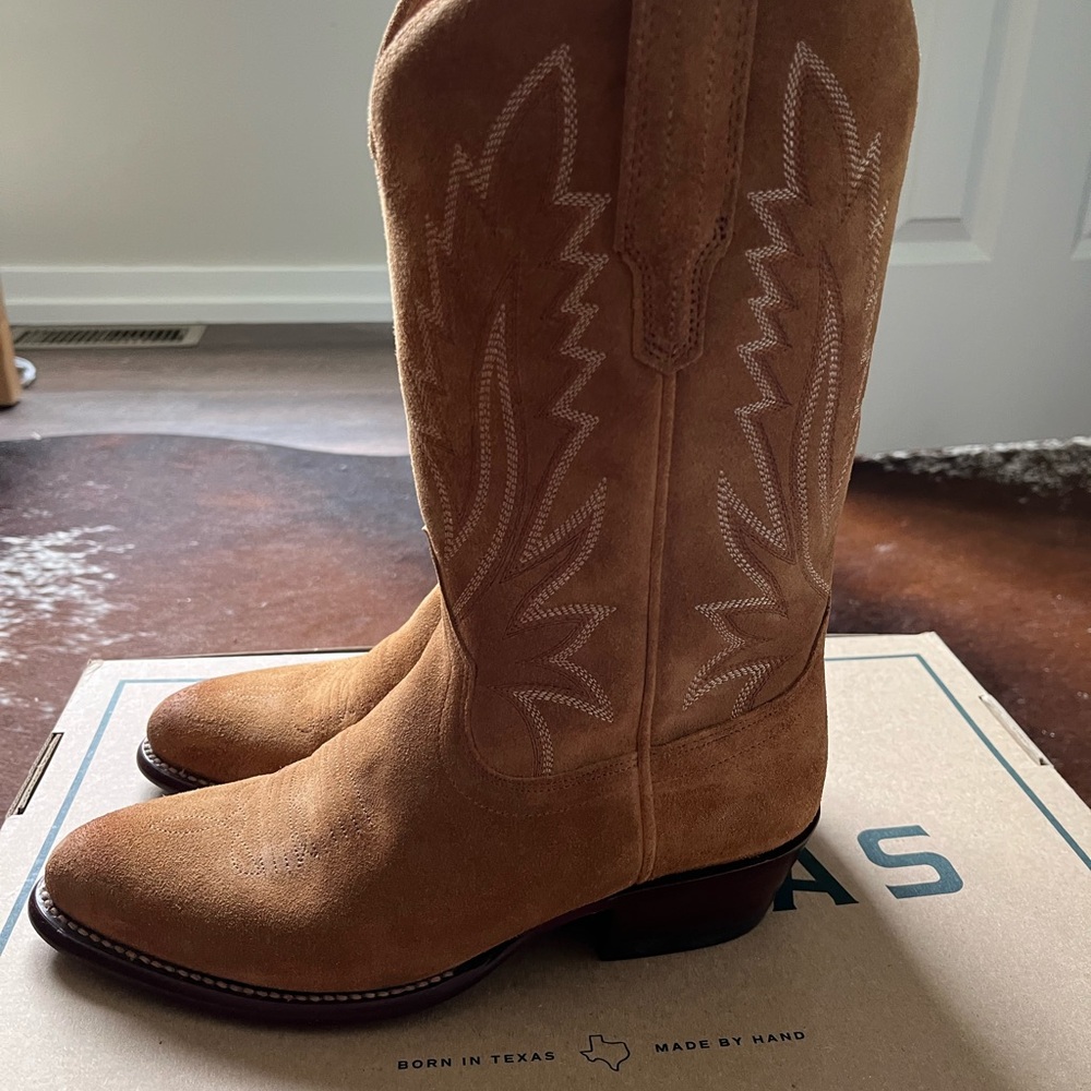 Tecovas women’s The Jamie cowboy boots caramel suede size 8 - Picture 5 of 11
